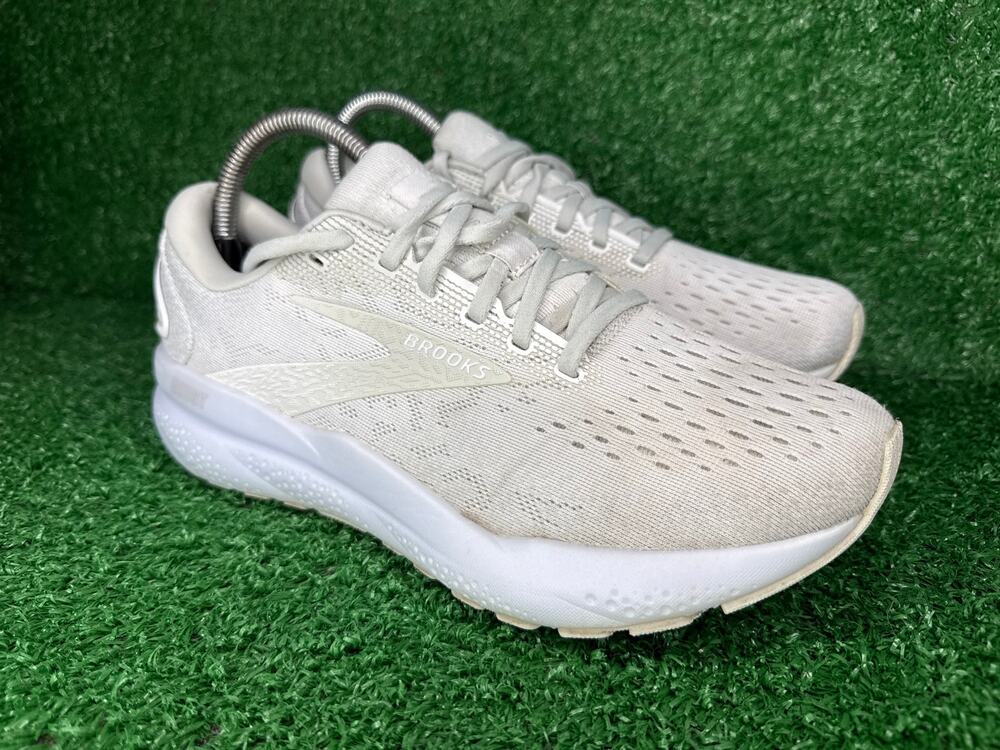 Brooks Ghost 16 Womens 8 Shoes White Sneaker Running Walking 1204071B151